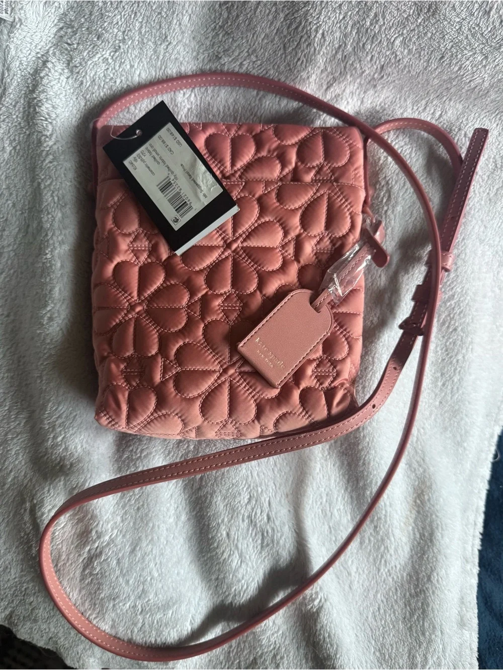 NWT KATE SPADE TILLY QUILTED SMALL CROSSBODY COSMETIC PINK RETAIL $148
